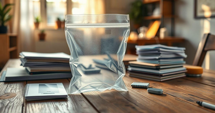 Saco com Aba Adesiva Transparente: Praticidade e Segurança