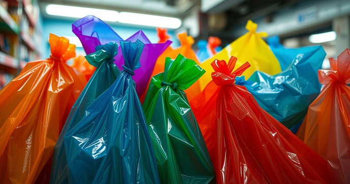 Saco plástico colorido transforma sua organização e decoração com estilo